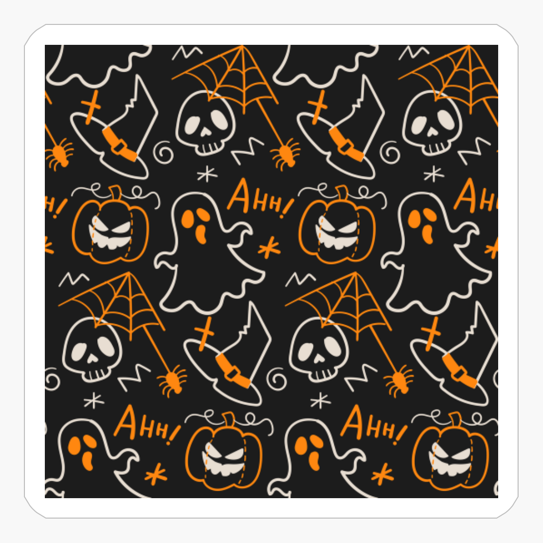 Funny Halloween Pattern - A Spooky Gift For Someone Who Loves Dark Magic And Candy!