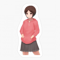 Anime Girl With Brown Short Hair