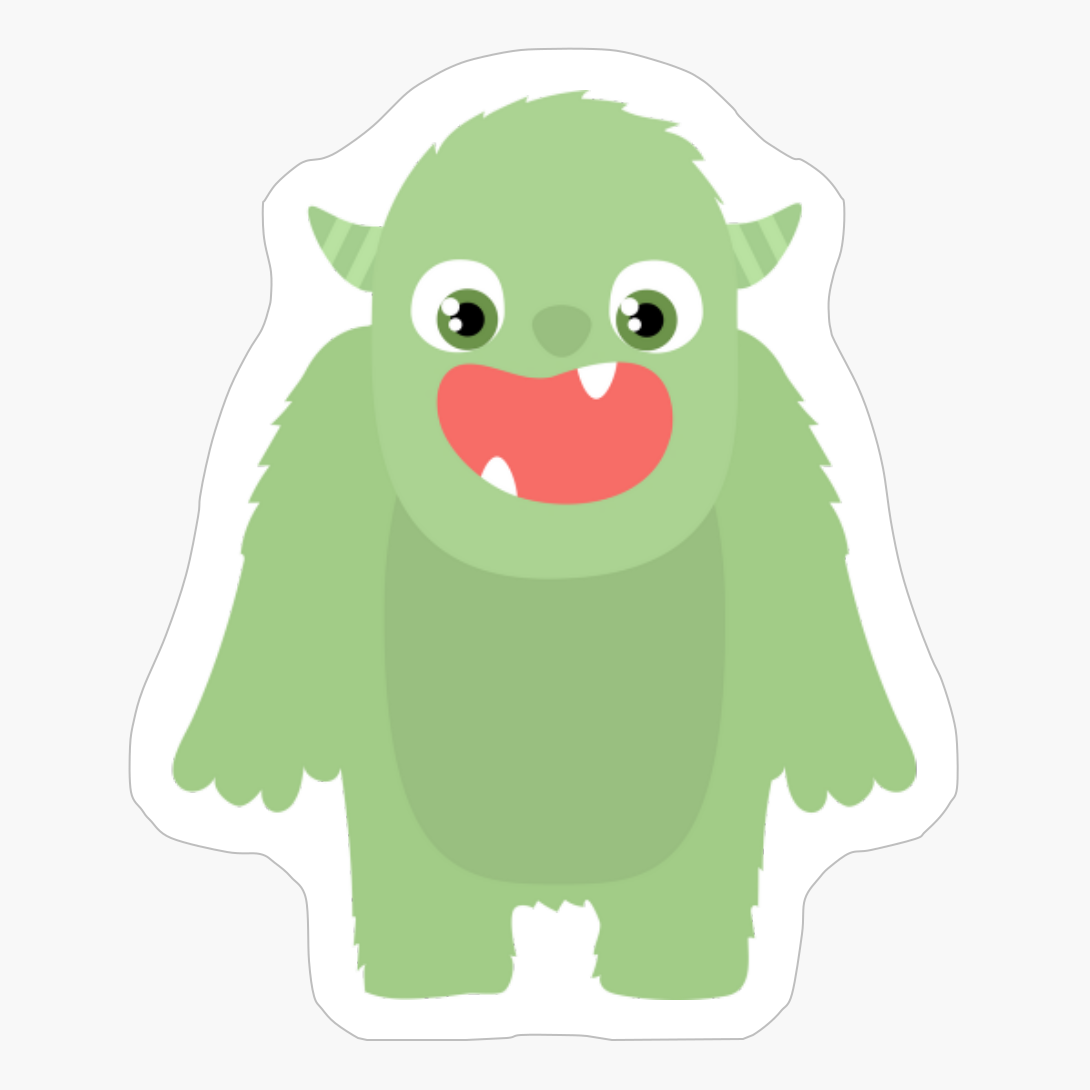 Green Cute Halloween Monster