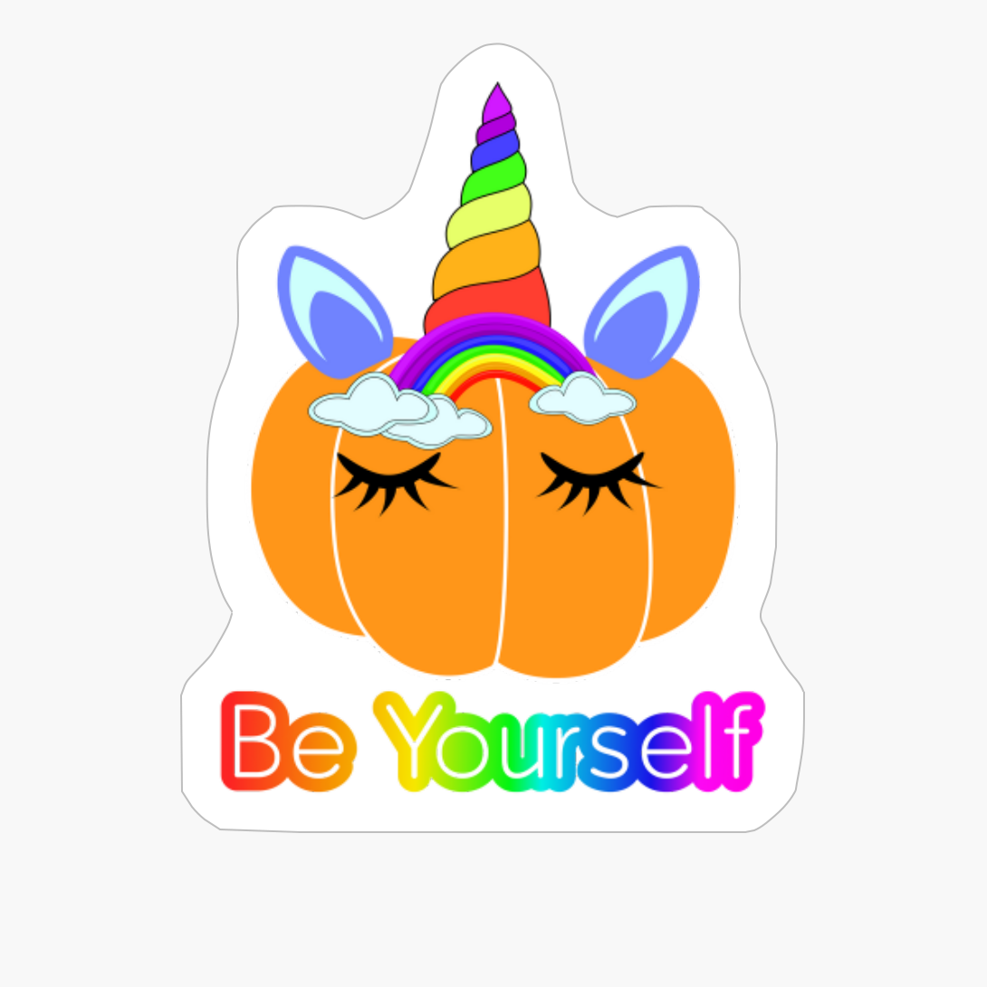 LGBTQ Thanksgiving Shirt, LGBTQ Unicorn Pumpkin, Be Yourself