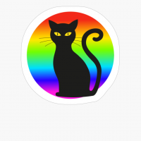 LGBTQ Halloween, Gay Halloween, Gay Black Cat, Gay Cat
