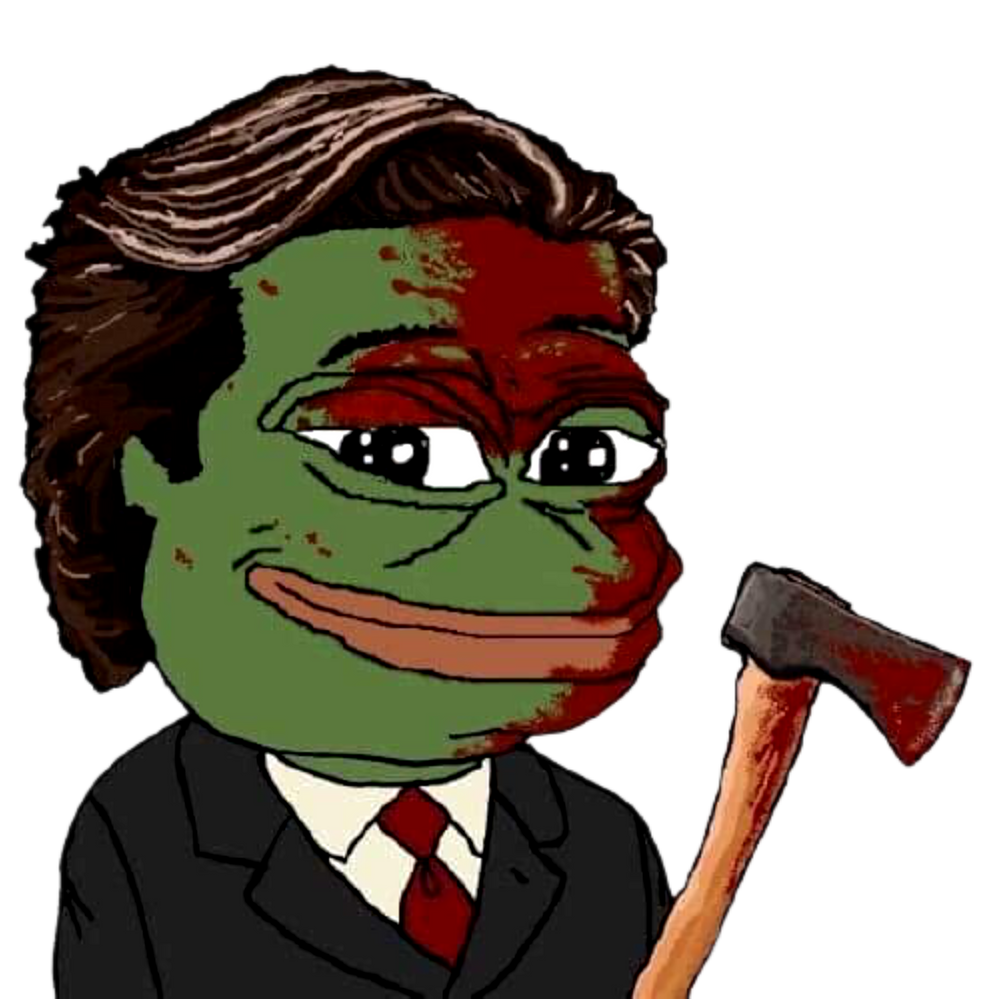 Pepe The Frog, American Psycho, Christian Bale, American Psycho Frog, American Psycho Pepe The Frog,