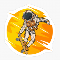 Astronaut Skateboard Skating Outer Space