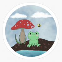 Derpy Frog And Mushroom