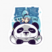 Anime Girl Panda Bear Nap Time