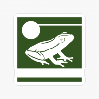 Green And Square Australian Frog Design