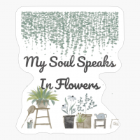 My Soul Speaks In Flowers House Indoor Cute Hanging Plant Drawing With Pastel Colors