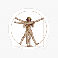 Vitruvian Man Ukulele Music Da Vinci Ukulelist Gift