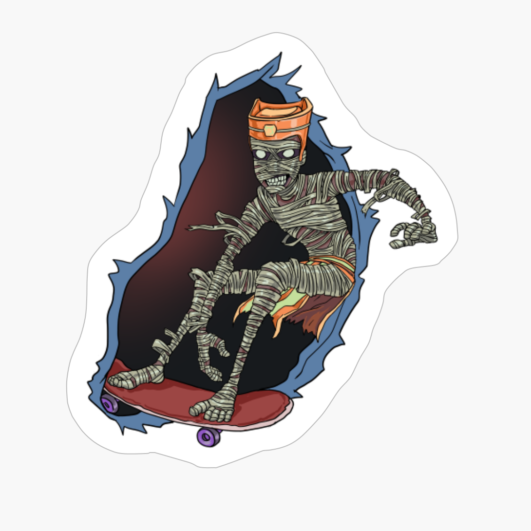 Skateboarder Mummy Halloween Costume Gift