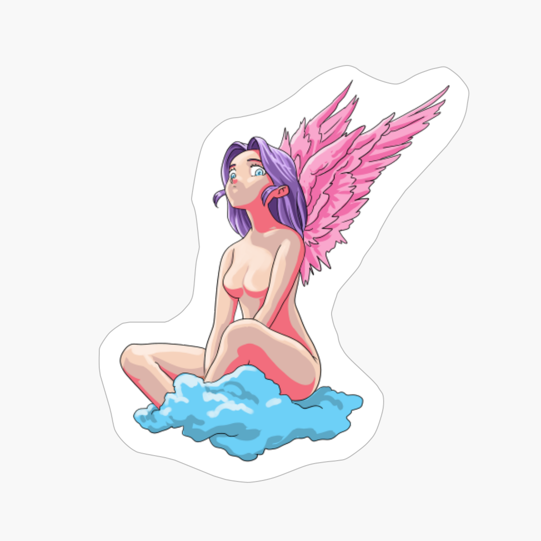 Pastel Goth Aesthetic Shirt Guardian Angel Girl With Wings