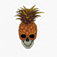 Pineapple Skull Funny Aloha Beaches Hawaiian Hawaii Goth