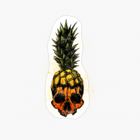 Occult Satanic Pineapple Skull Hawaiian Aloha Gothic