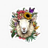 Floral Sheep Spring Nature Lovers Gift For Women & Men