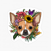 Floral Chihuahua Dog Spring Nature Lovers Gift