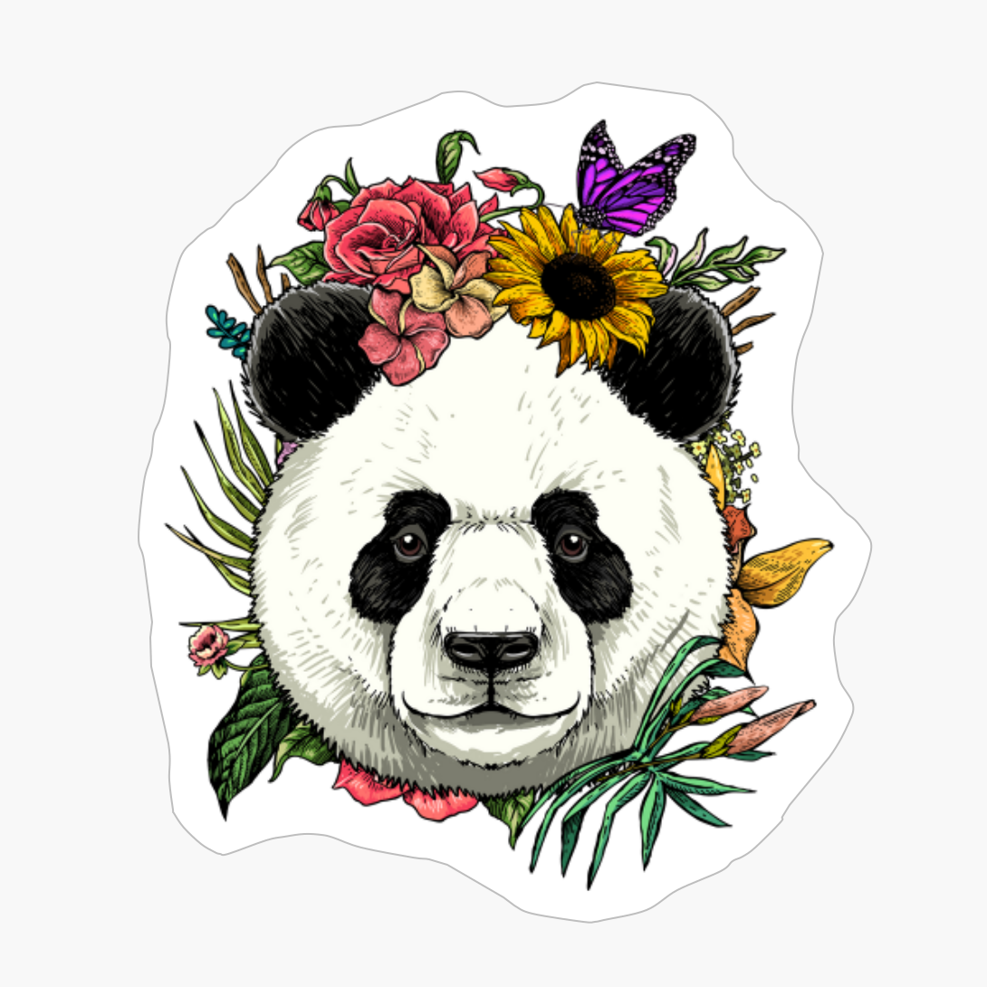 Floral Panda Spring Nature Lovers Gift For Women & Men