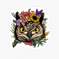 Floral Owl Spring Nature Lovers Gift For Women & Men