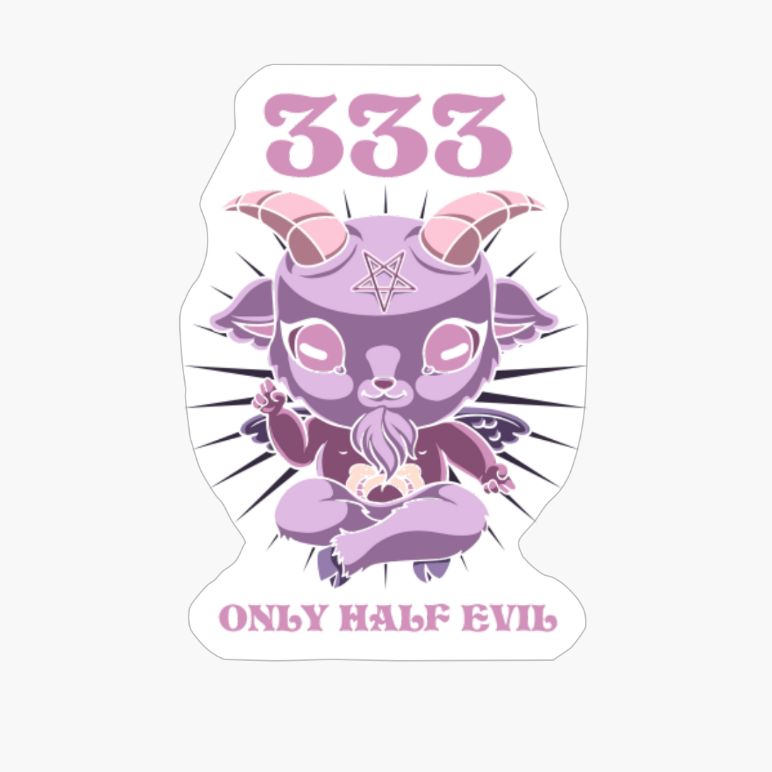 333 Only Half Evil Pastel Kawaii Grunge Baphomet
