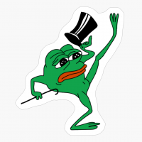 Sad Pepe The Frog, Dancer Pepe The Frog, Rare Pepe The Frog, Unique Pepe The Frog, Pepe The Frog Dancing