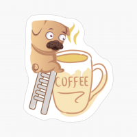 Pug Has Coffee Time