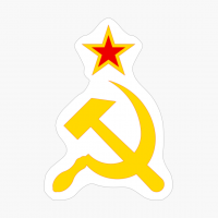 Red Star And Golden Hammer And Sickle