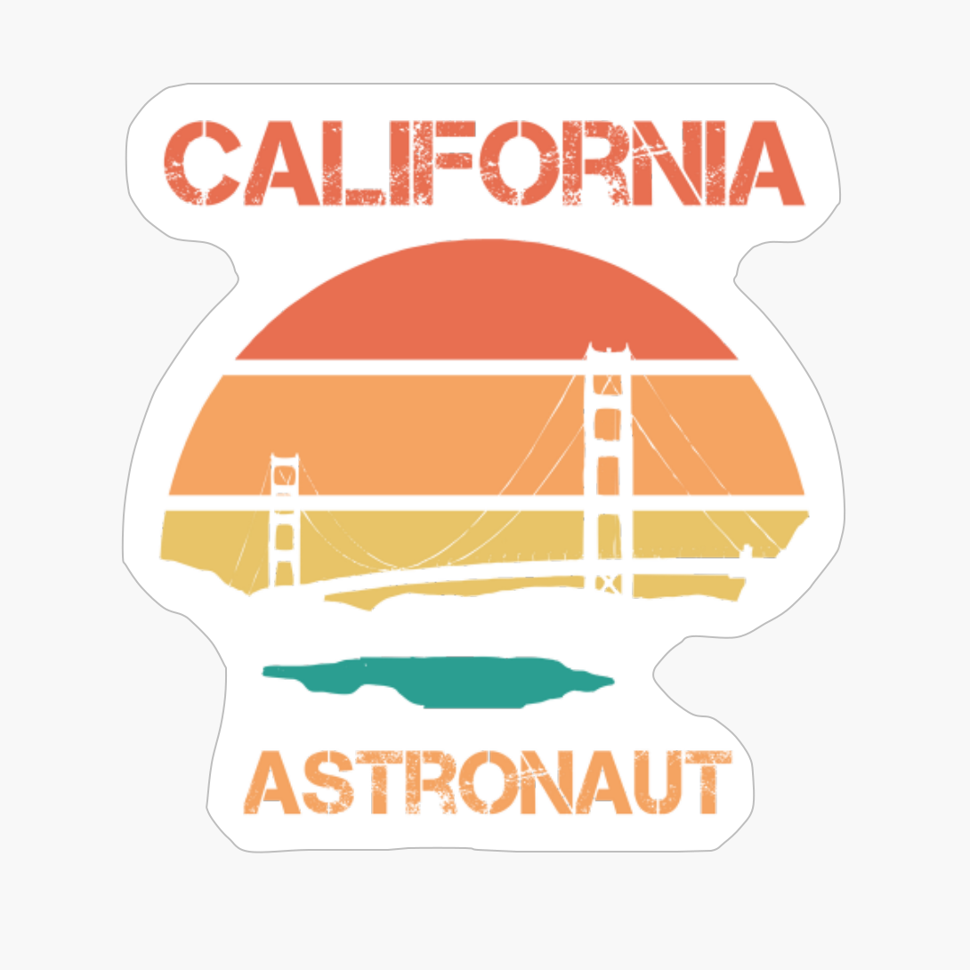 California Astronaut Golden Gate Bridge Sunset