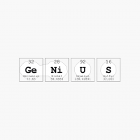 Genius Periodic Table Science Print