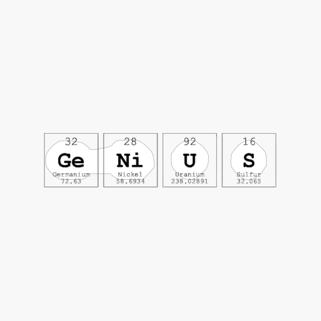 Genius Periodic Table Science Print