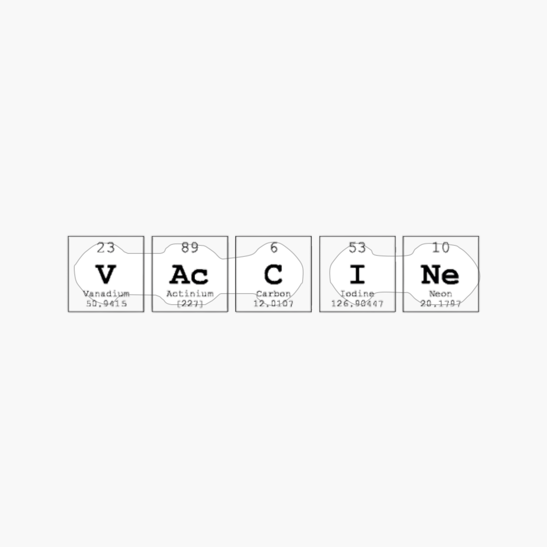 Vaccine Periodic Table Science Print