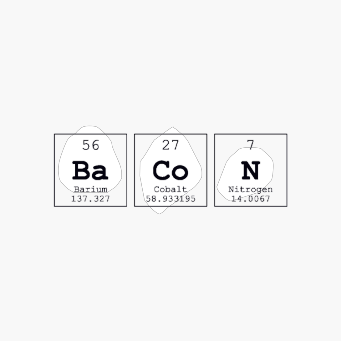 Bacon Periodic Table Science Print