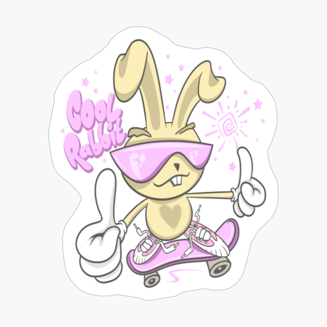 Cool Rabbit On A Skateboard