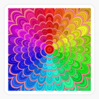 Rainbow Mandala Colorful Pattern