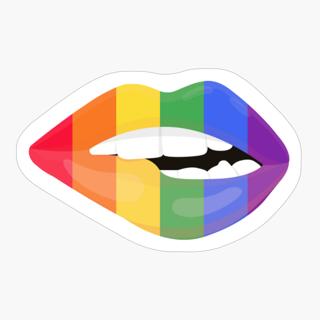 LGBT Rainbow Lips