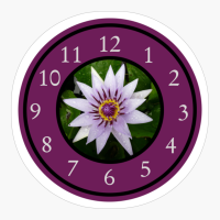 Lotus Flower Zen Clock With Numbers
