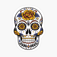 Skull And Flowers