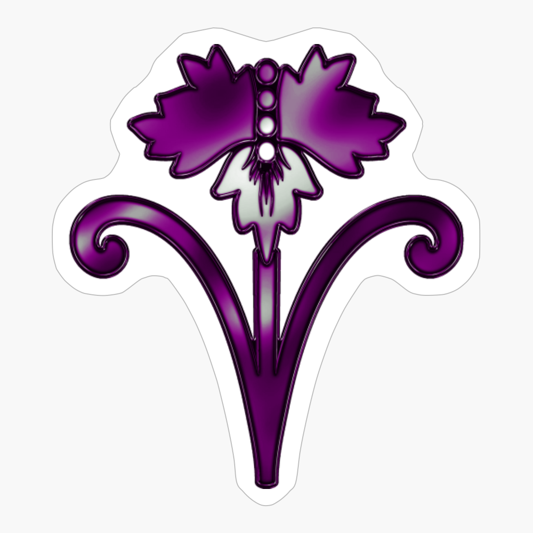 Asexual Pride Stained Glass Orchid