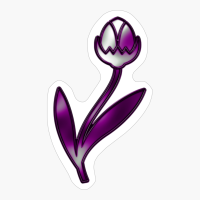 Asexual Pride Stained Glass Tulip