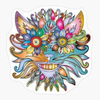 Anthropomorphic Flower Floral Plant Smile Abstract