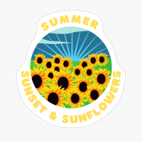 Summer Sunset And Sunflowers Quality Design
