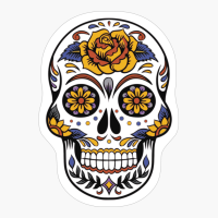 Floral Skeleton Head DEsign