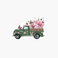 Spring Truck With Flowers Sublimation