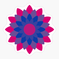 Bisexual Pride Blossoming Vector Flower Design