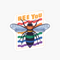 LGBTQ+ Pride "Bee You" Quote