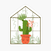 Sleeping Cactus Funny Plant Flower Lovers