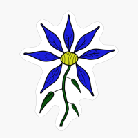 Flower - Blue And Yellow