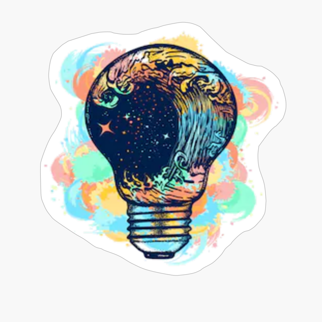 Colourful Light Bulb