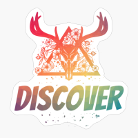 Discover Deer Skull With Flowers Design With Bright Colors