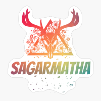 Sagarmatha Deer Skull With Flowers Design With Bright Colors