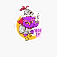 Knight Owl Funny And Cute Night Owl Animal With Knight Armor