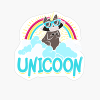 Unicoon Raccoon Unicorn Cute Fantasy Racoon Unicorn
