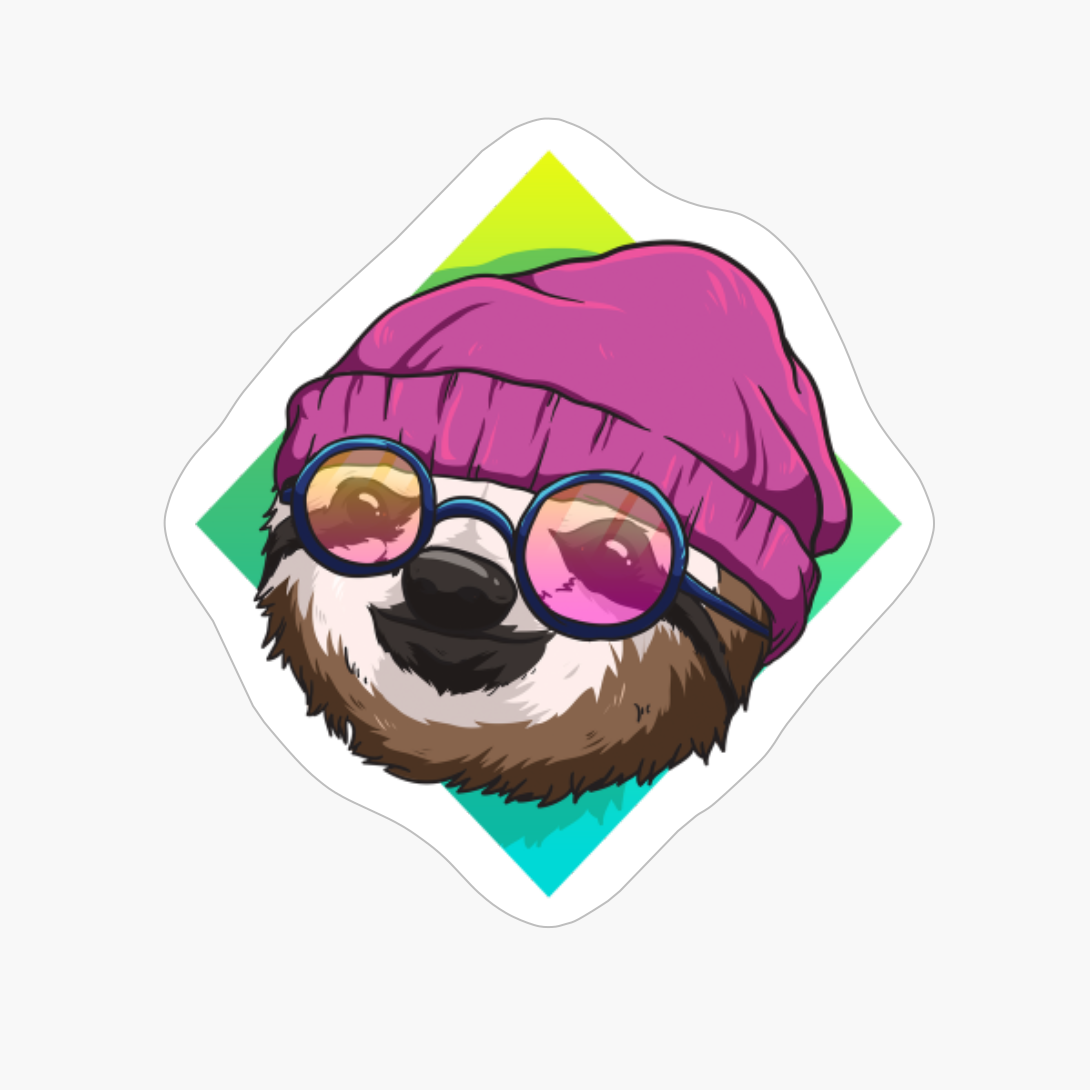 Hipster Sloth Cute Sloths Lover Gifts Ideas Men Women